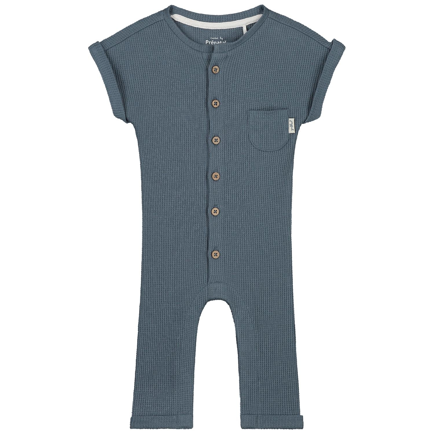 Prénatal newborn boxpakje wafel korte mouwen effen blauw