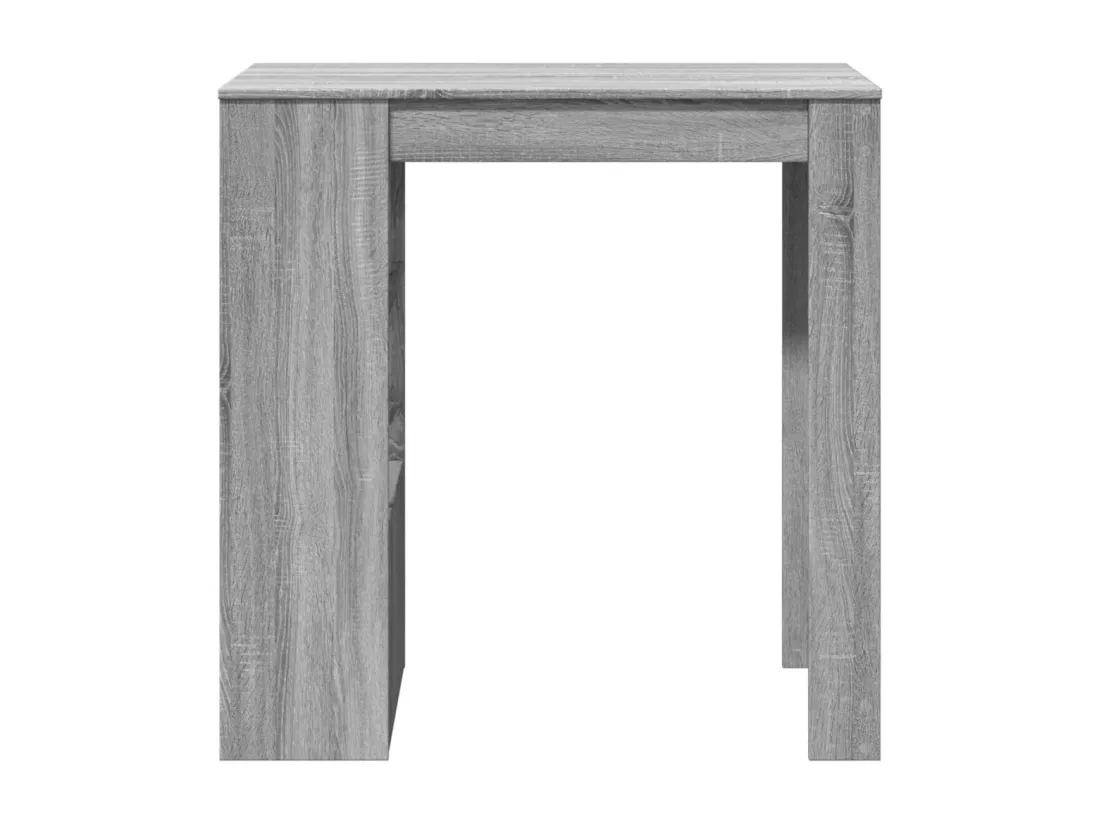 Table de bar avec étagères sonoma gris bois d'ingénierie