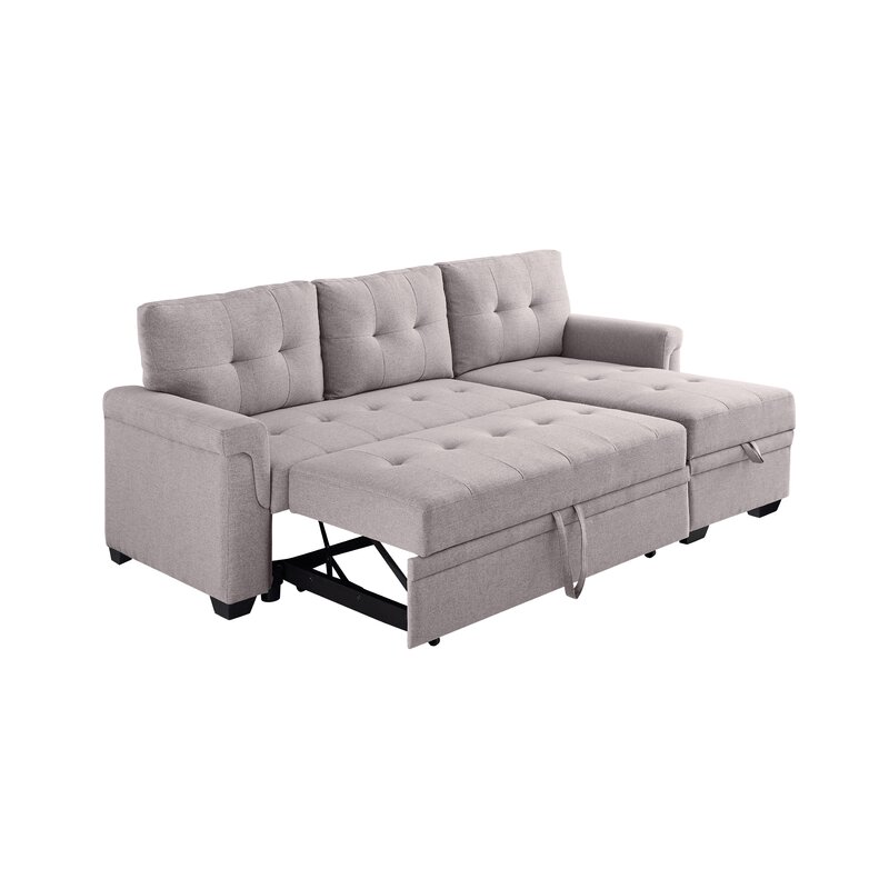 Gunnar 86&prime;&prime; Wide Reversible Sleeper Sofa & Chaise