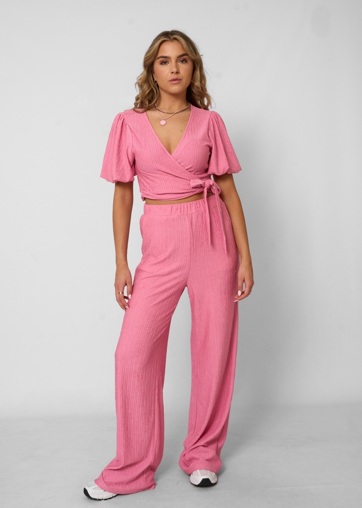 Pien wikkel top roze