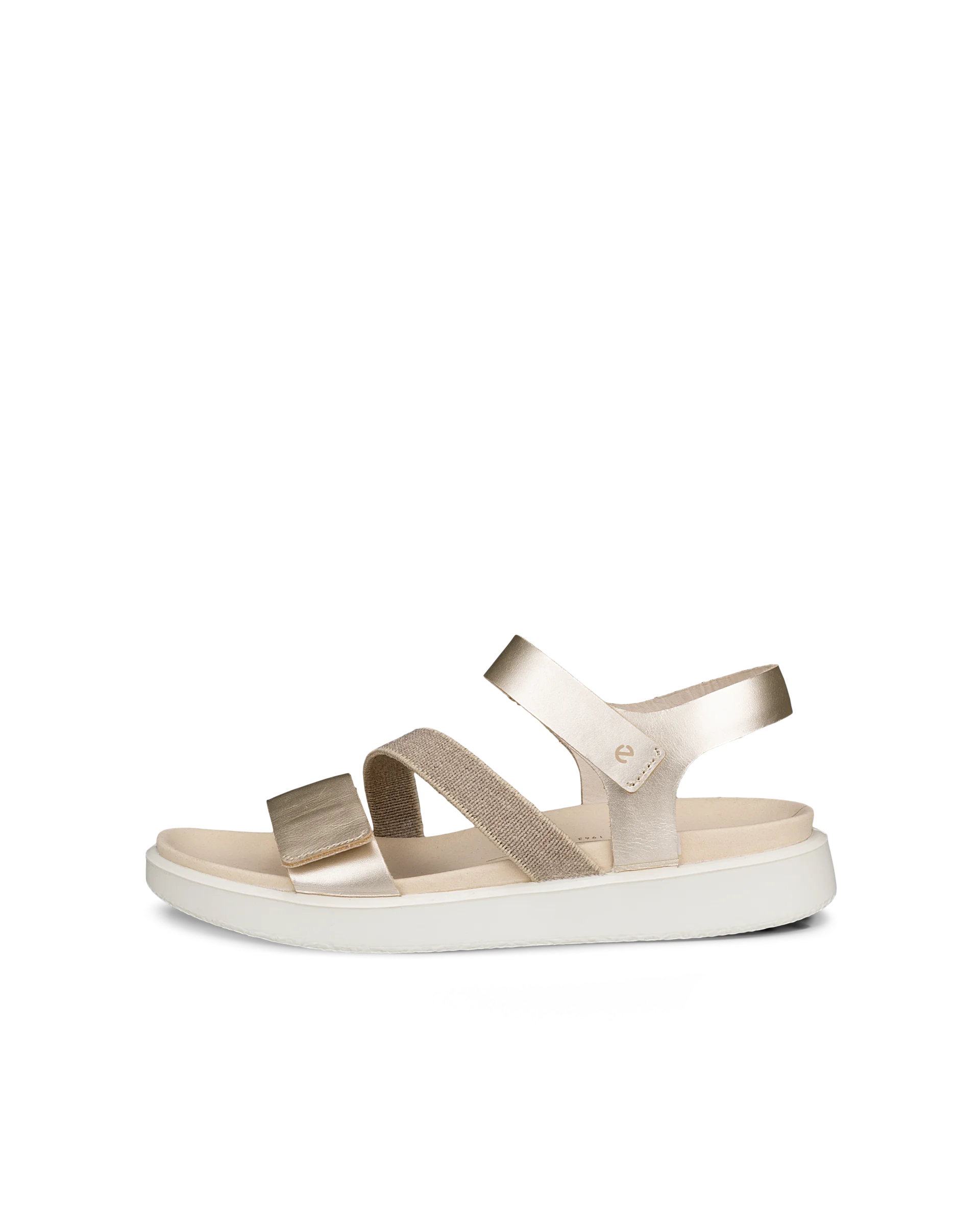 ECCO FLOWT W Damen Flache Ledersandale Gold