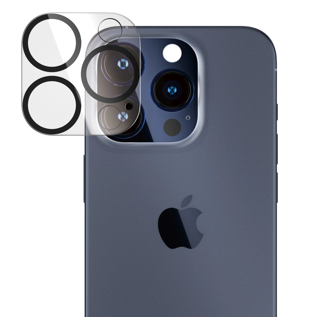 iPhone 15 Pro / iPhone 15 Pro Max Kamera Objektiv Protector Panzer Glas (1137) - Transparent