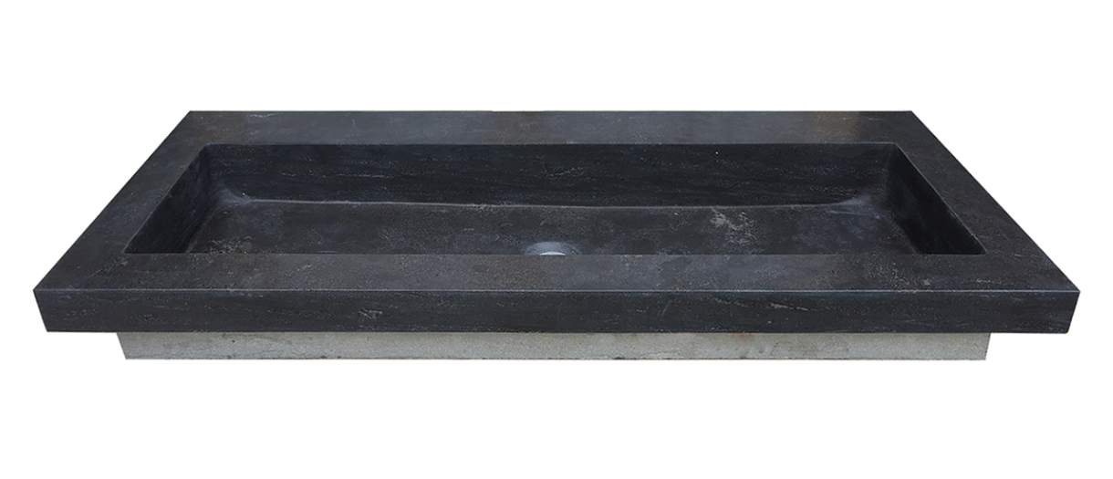 Mueller Viggo hardstenen meubelwastafel 120x46x5cm zonder kraangaten