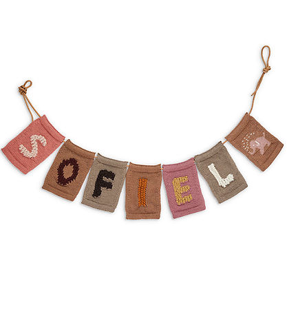 Smallstuff Stickat Flagge - Elefant - Rosa