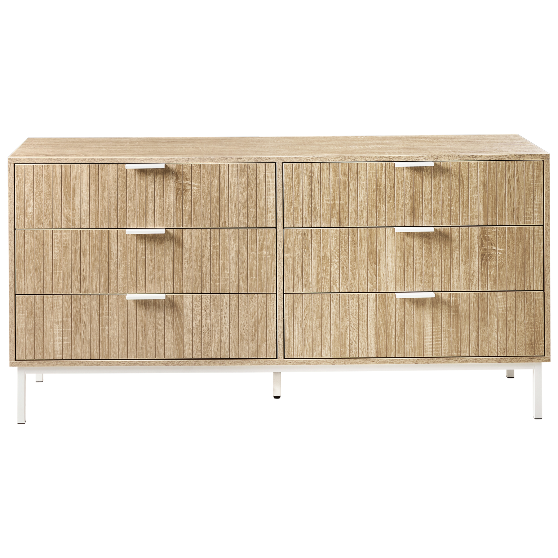 Beliani - ROYALLA  - Ladekast met 6 lades - Lichtbruin - MDF