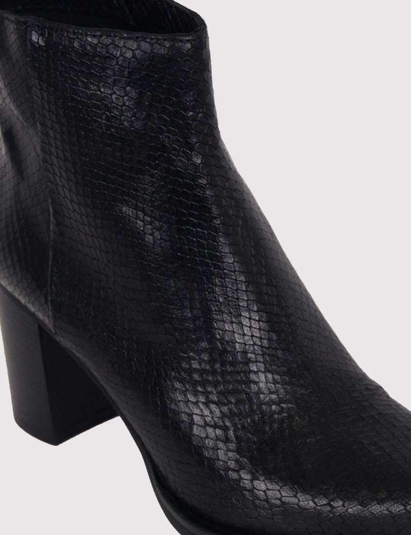 PAOYAMA BOTTINES NOIR FEMME PYTHON NOEMI