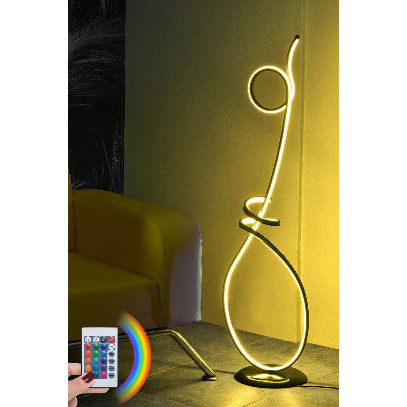 Sheen Lampadaire Picasso multicolore - 30x25x120 cm