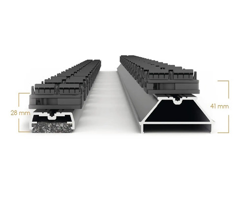 H-CLICK onderconstructie 120mm aluminium 41x68x1984 mm