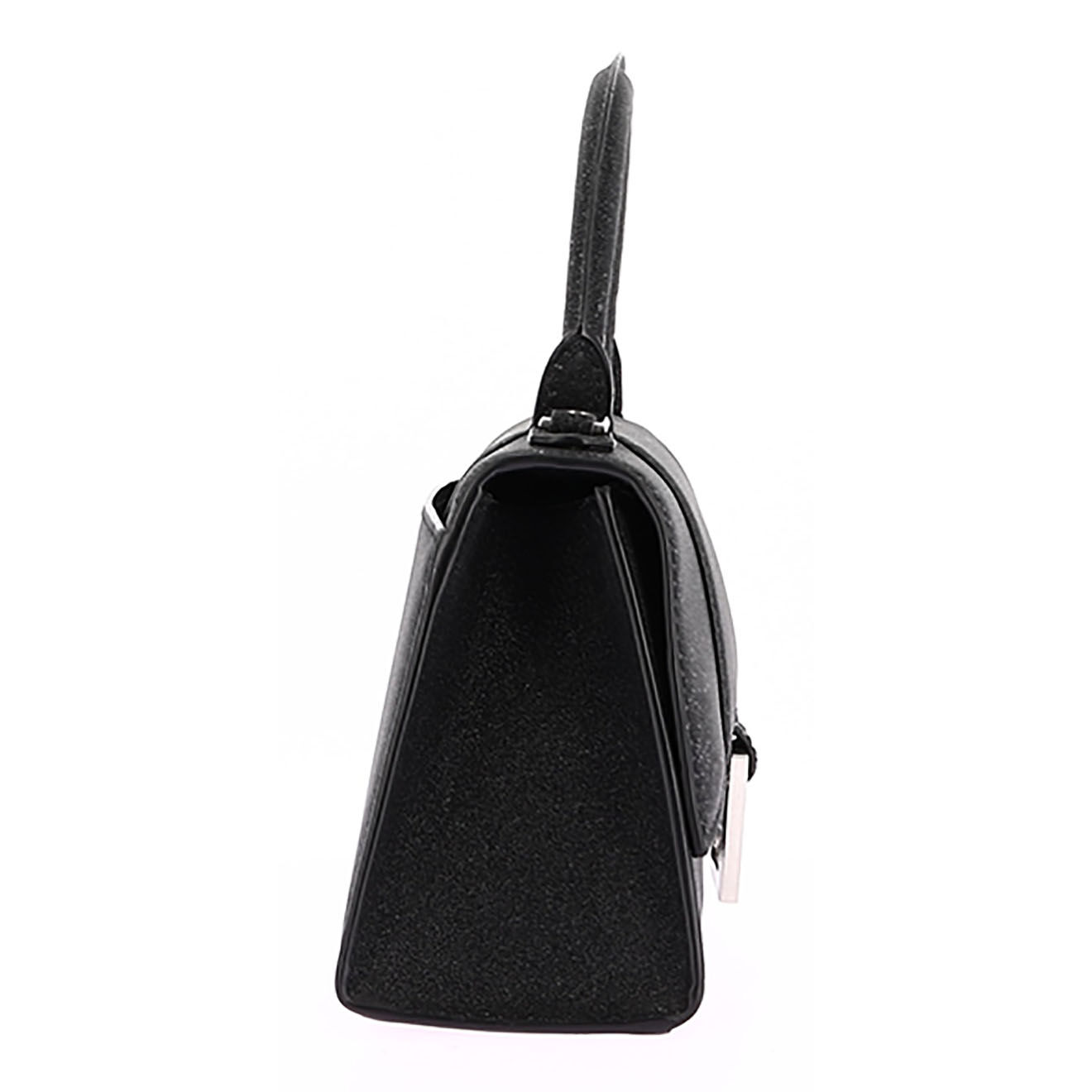 Balenciaga Sac bandoulière Hourglass en Cuir Paillettes noir - Neuf sans étiquette - L.19 cm