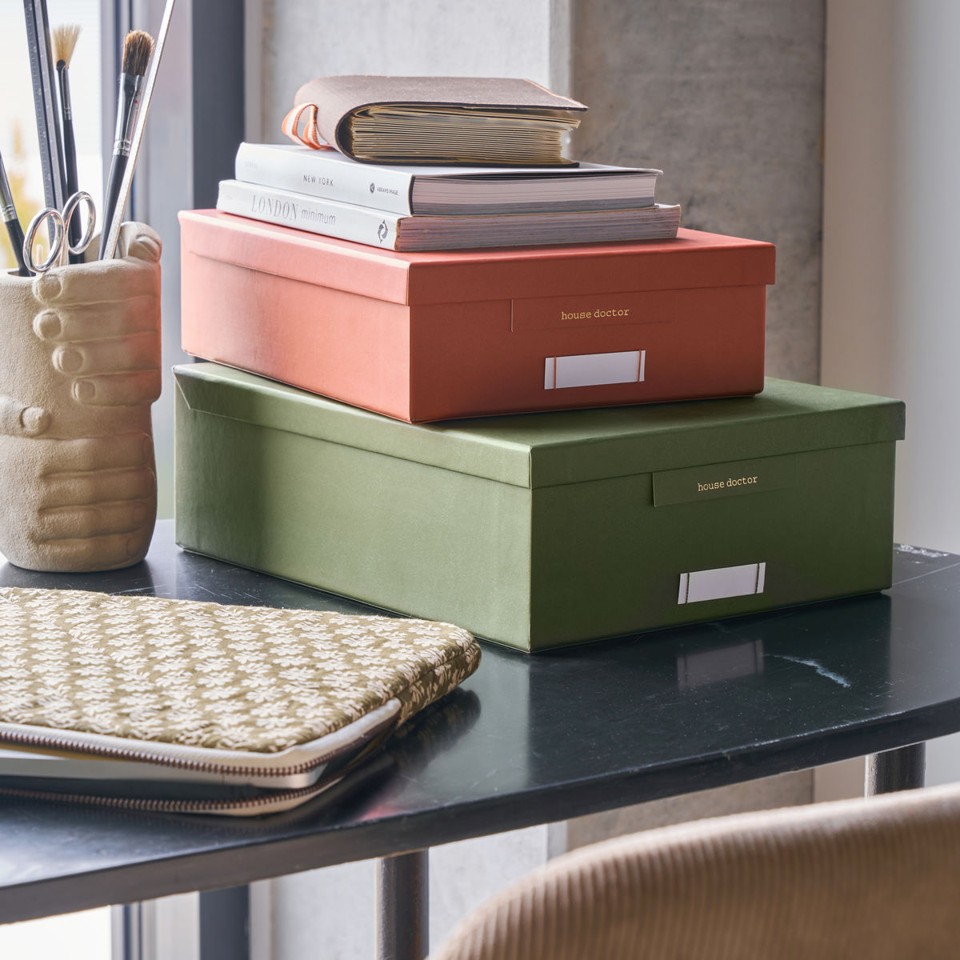 House doctor - Storage boxes, Keep - Green/Orange (202740282)