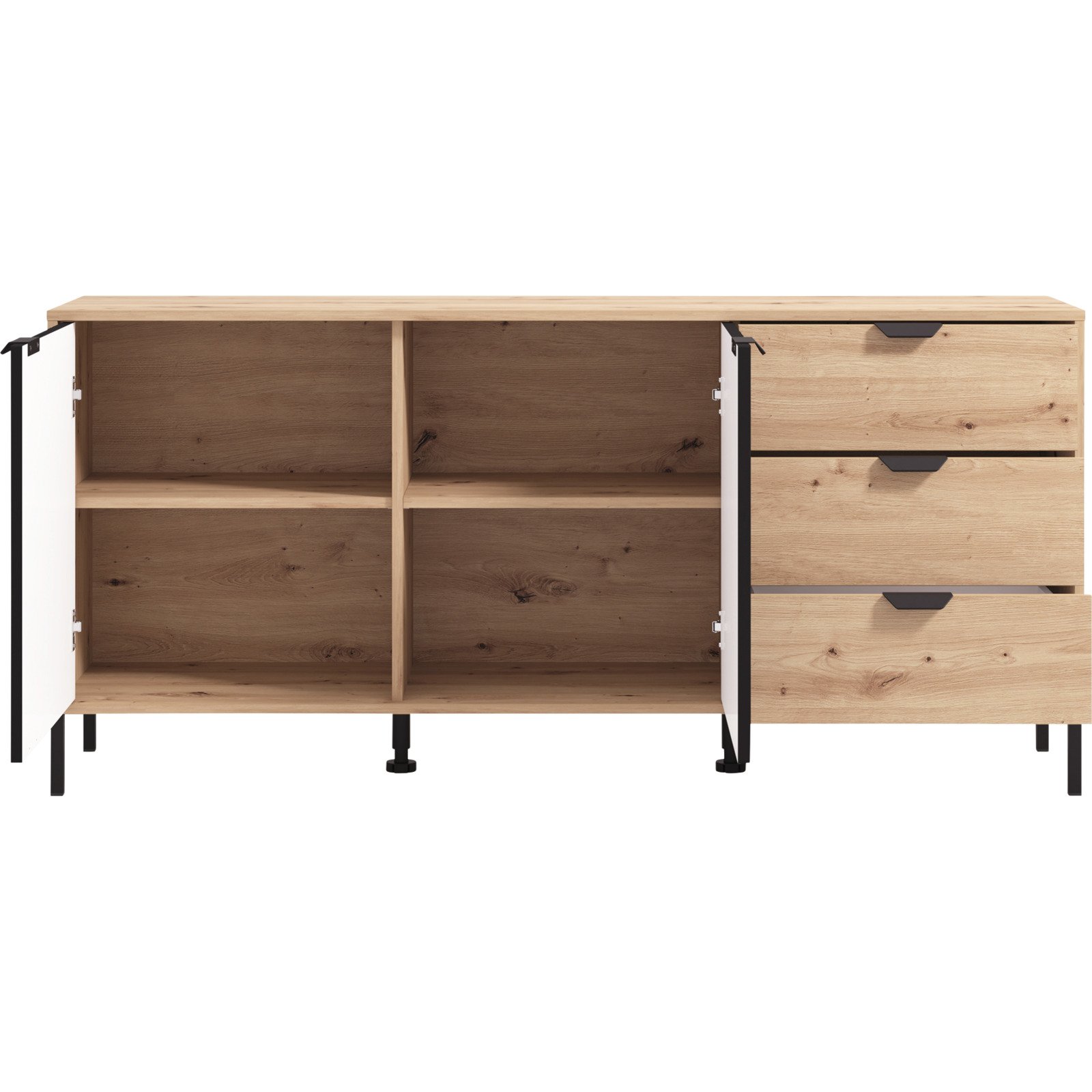 TV-Möbel Vandea, Dekor Eiche Artisan, 157 cm