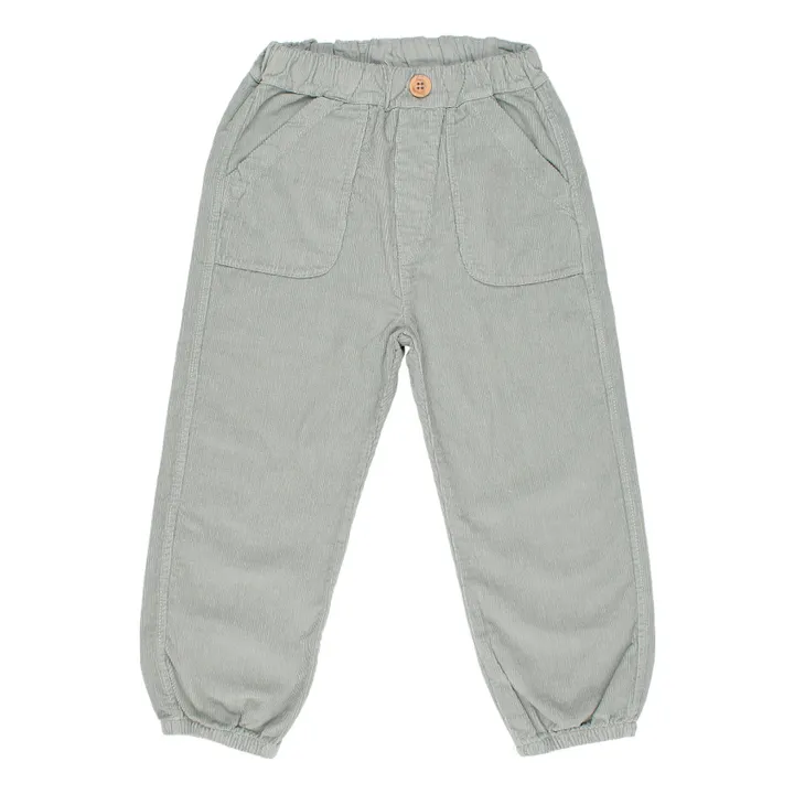 Búho Pantalon Velours Milleraies Poches | Bleu gris