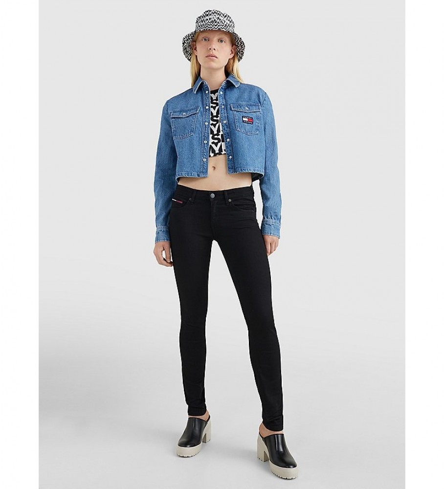 Tommy Jeans Pantalones Sophie Lr Skny Stbks Negro