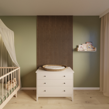 Kleurstaal lattenwand Decowall Acoustic rustiek eiken 18x30 cm
