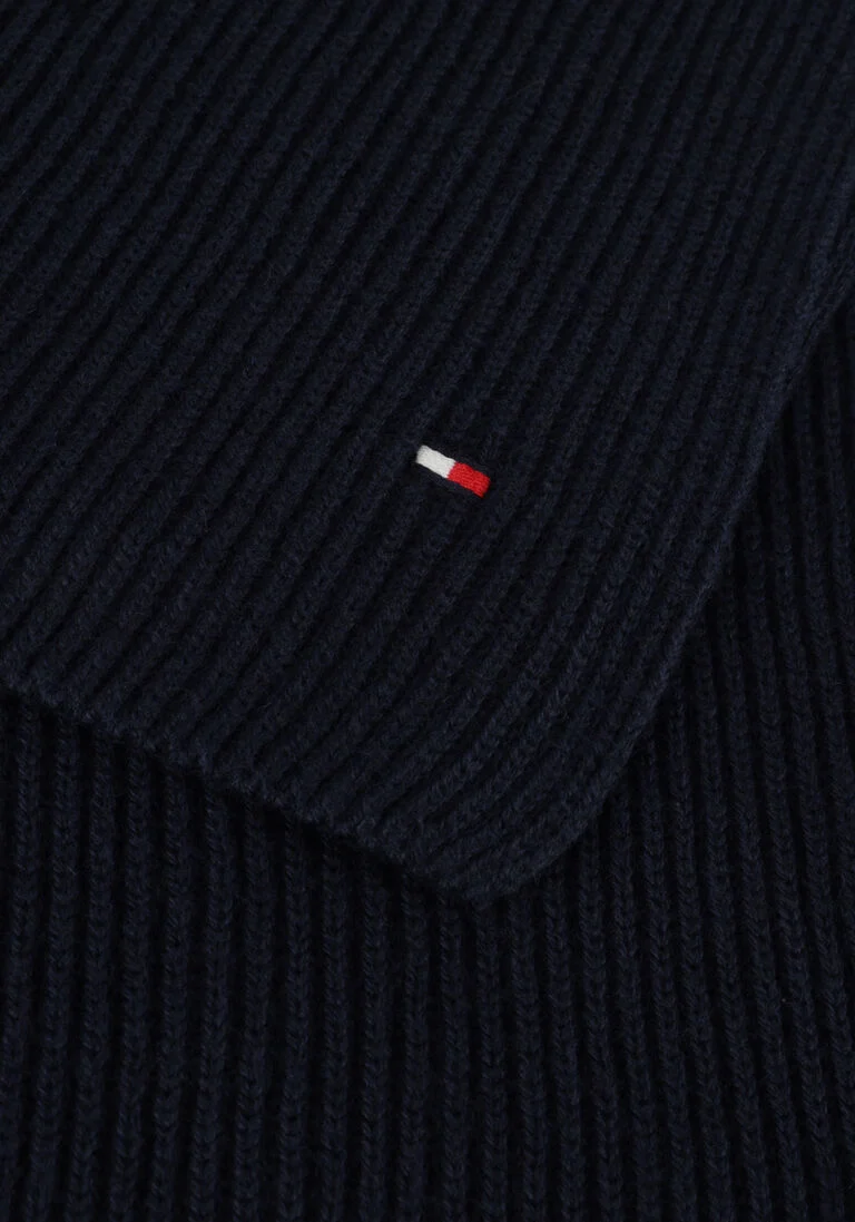 TOMMY HILFIGER blauwe tommy hilfiger muts gp flag beanie + scarf