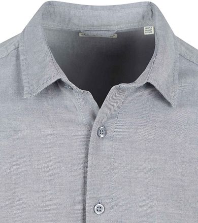 KnowledgeCotton Apparel Overhemd Vintage Indigo 1090144-1226 kopen