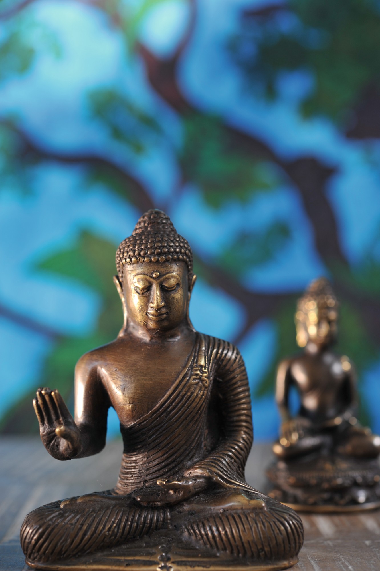Bronzestatue 'Buddha sitzend', H 13 cm, B 10 cm, T 5 cm von fischer's lagerhaus