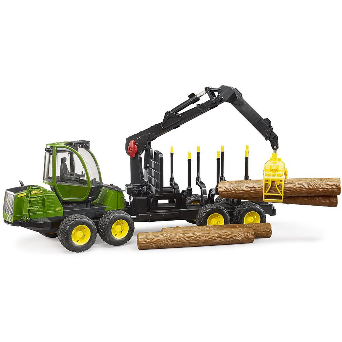 BRUDER Spielwaren GmbH + Co. KG Bruder 02133 John Deere 1210E Rückezug mit 4 Baumstämmen + Holzgreifer