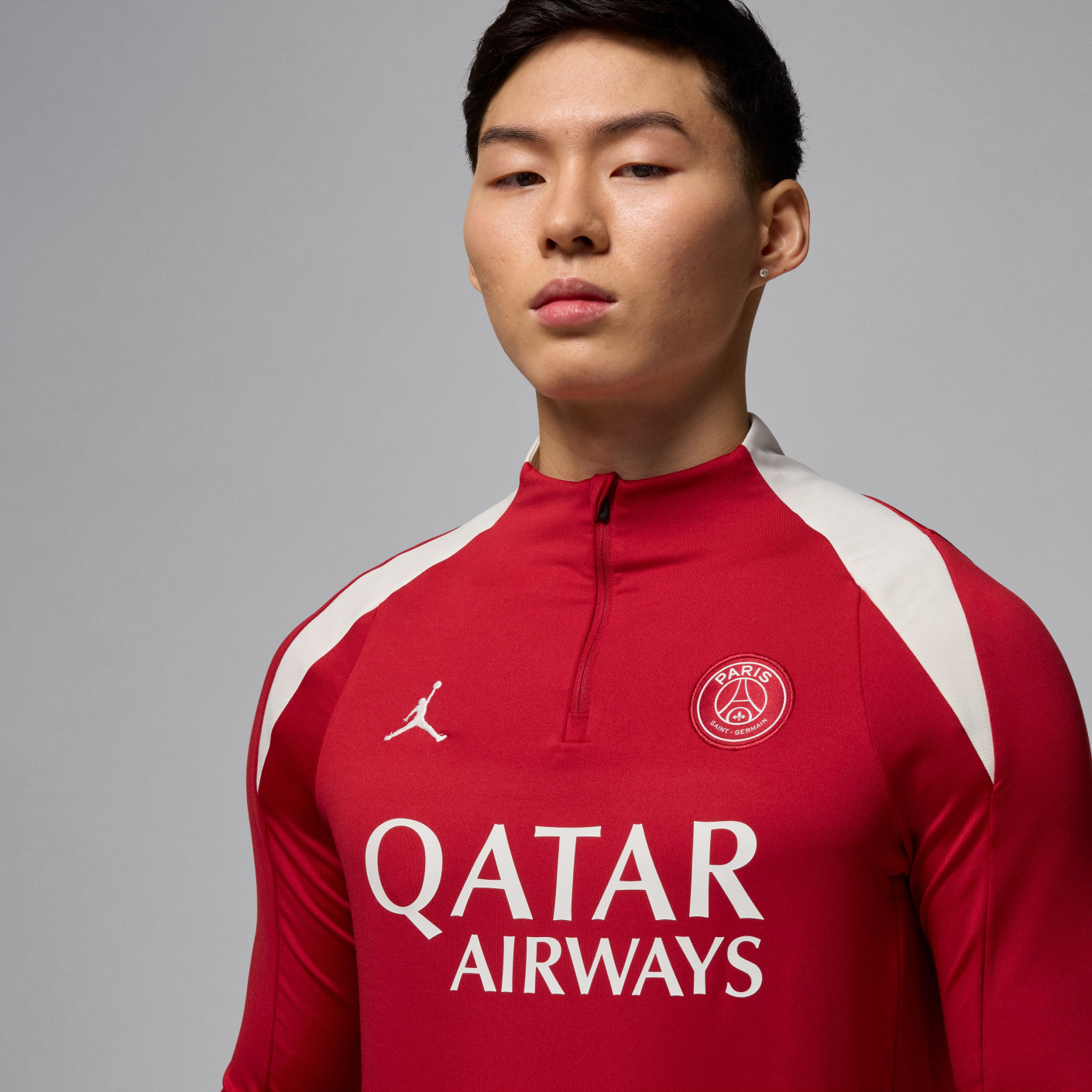 Nike Paris Saint-Germain x Jordan Strike Trainingspak 1/4-Zip 2024-2025 Rood Blauw Wit
