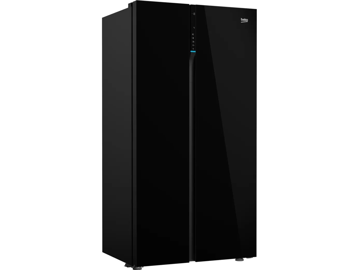 Beko GN163140ZGBN, Fritstående, Amerikansk dør, Sort, Berøring, LED, På døren