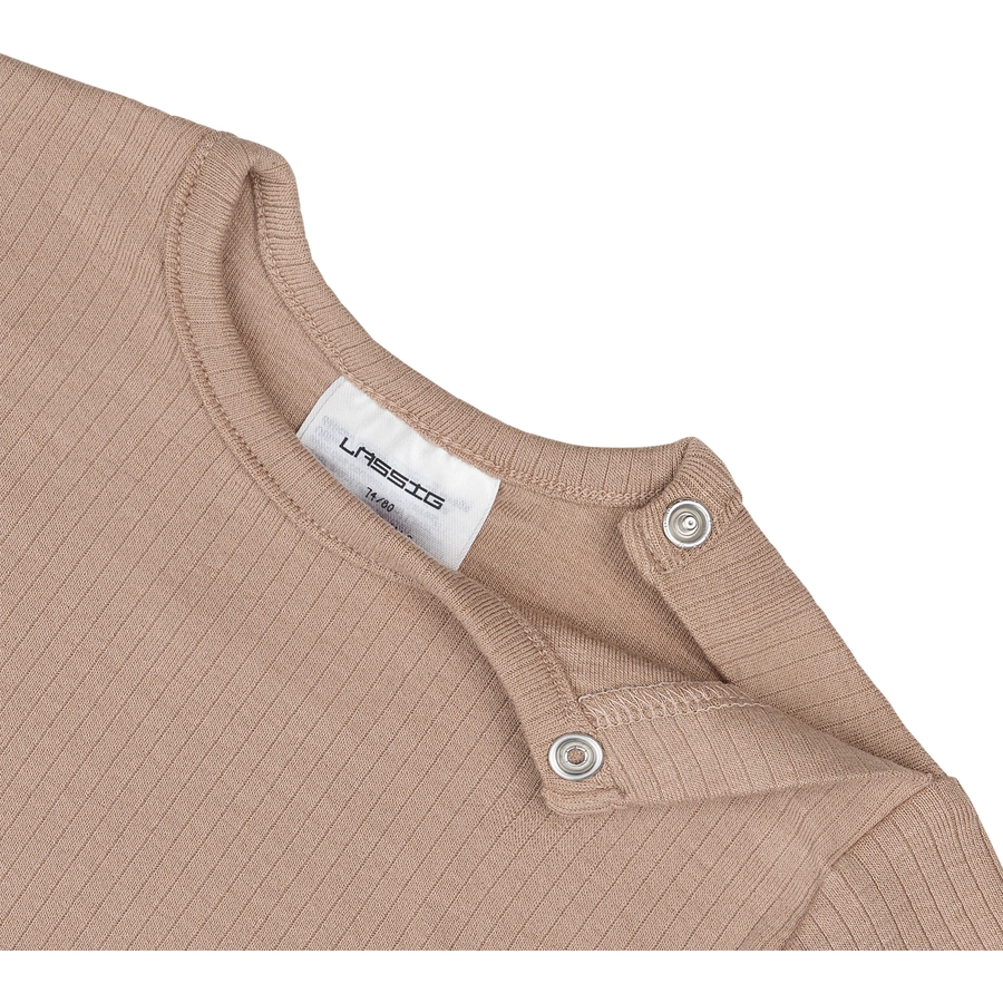 LÄSSIG Baby Langarmshirt gerippt braun
