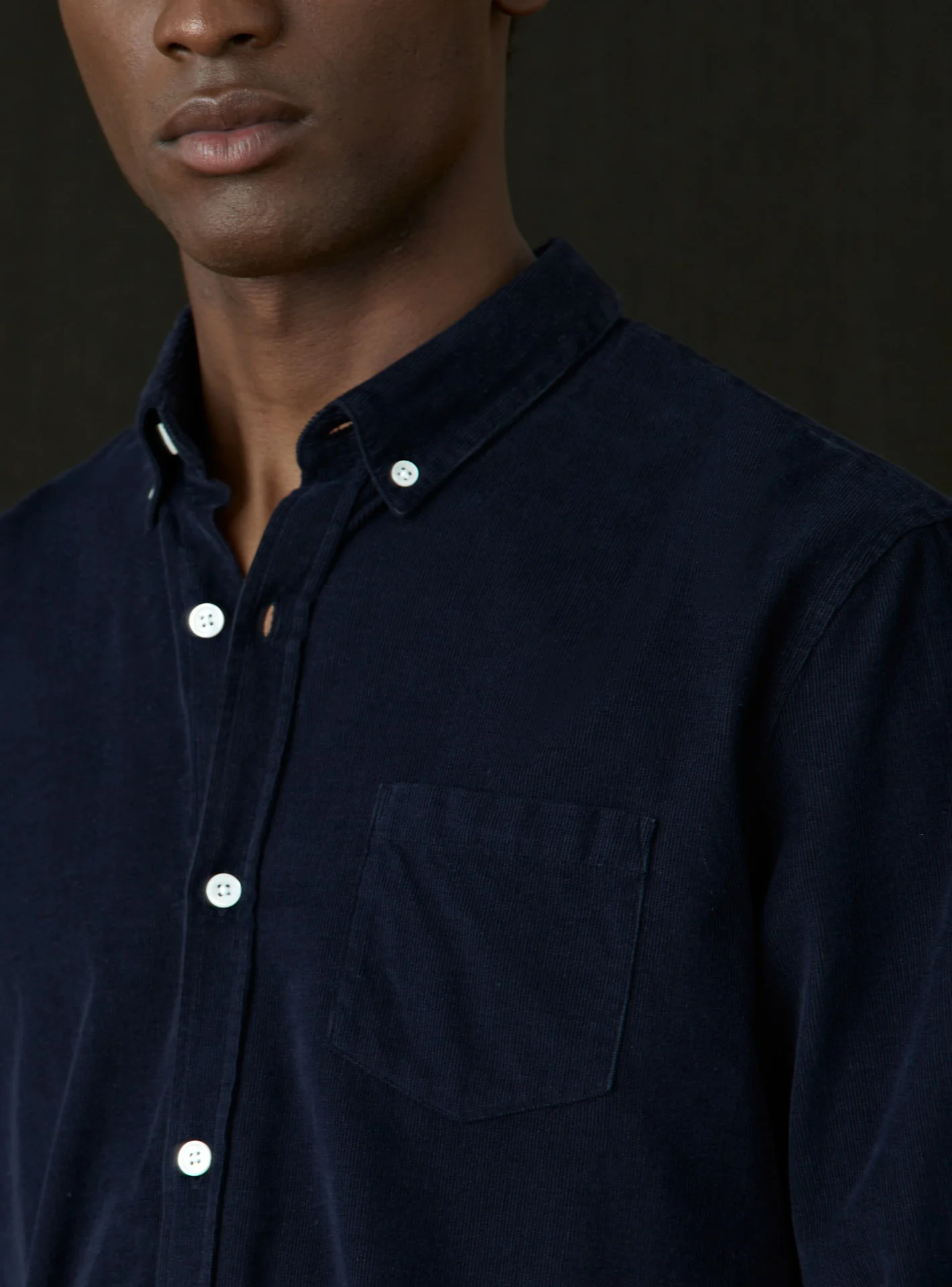 Chemise Tribeca en velours Navy