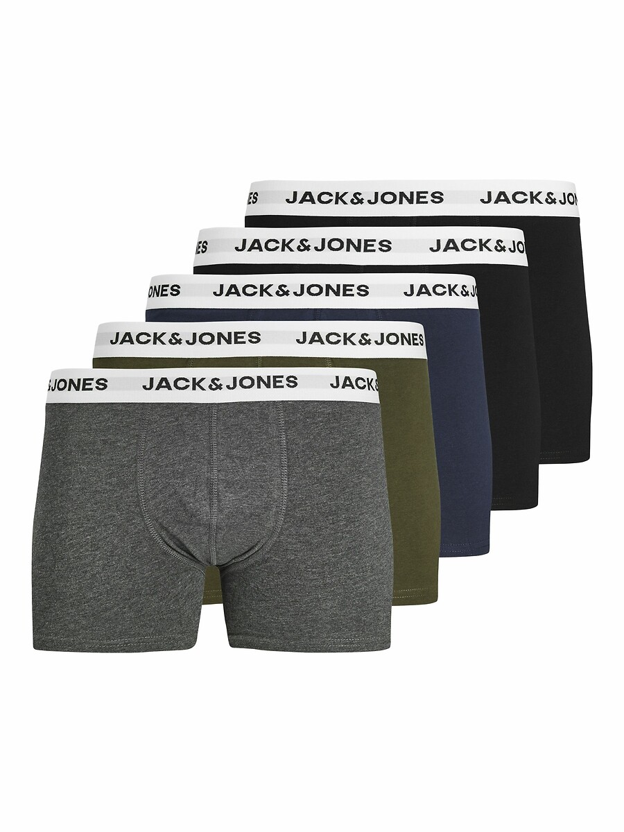 JACK & JONES<br>Conjunto de 5 cuecas boxer lisas