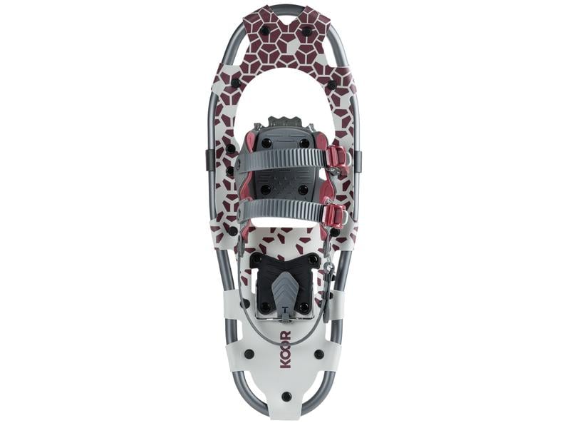 KOOR Schneeschuh Lumi Flex S/M Dunkelrot Mit Steigeisen aus Manganstahl