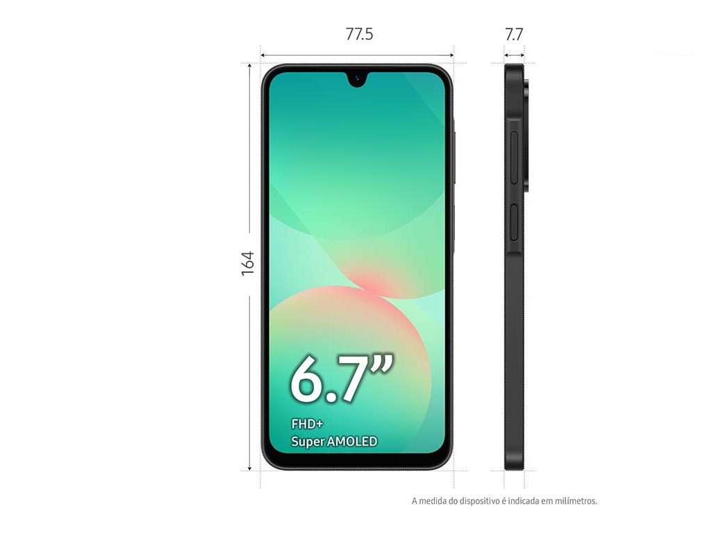 SMARTPHONE SAMSUNG GALAXY A26 5G PRETO 256GB