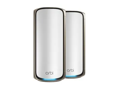 NETGEAR Orbi 970 Series RBE972S - Wi-Fi-system - (router, forlænger) - op til 5400 sq.ft - mesh 10GbE, 2.5GbE, Wi-Fi 7 Quad-Band