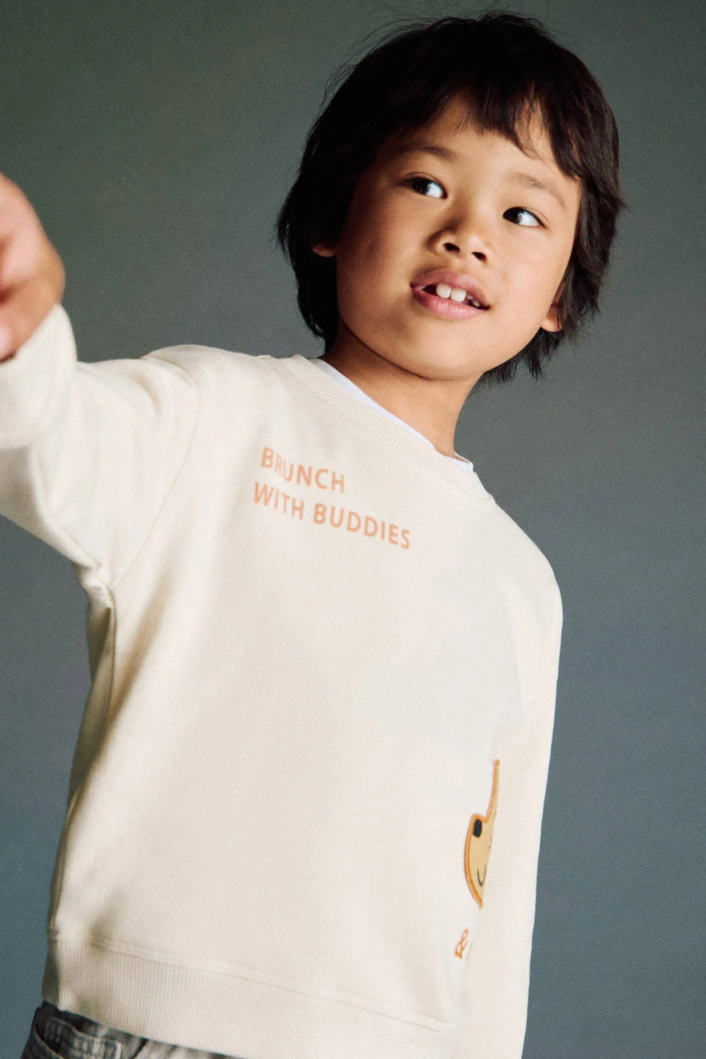 Mango Kids sweater ecru