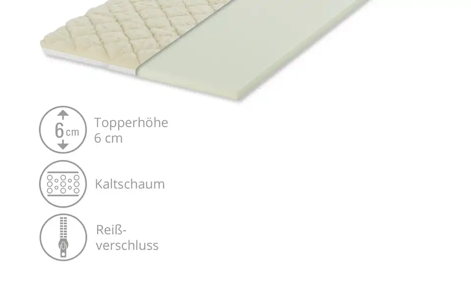 Topper Lammflor 160 cm 200 cm
