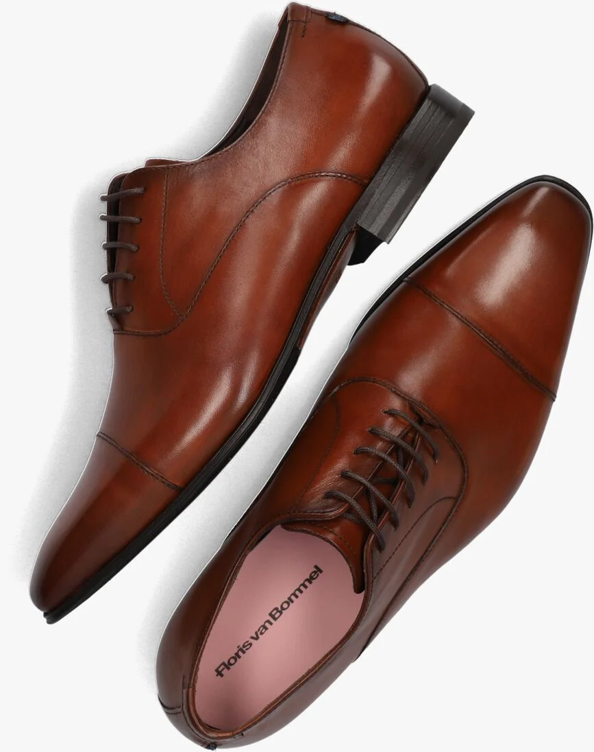 FLORIS VAN BOMMEL cognac floris van bommel nette schoenen sfm-30110