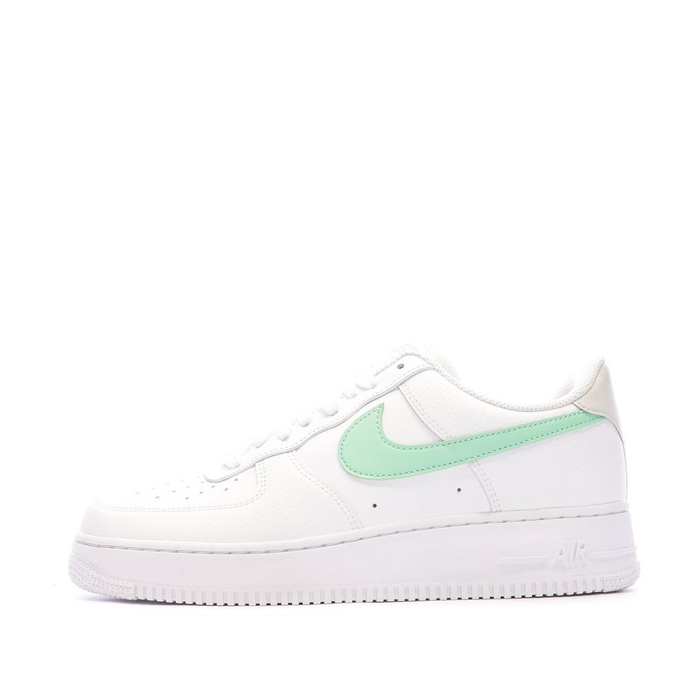 Nike Baskets Blanche/Vert Homme Nike Air Force 1