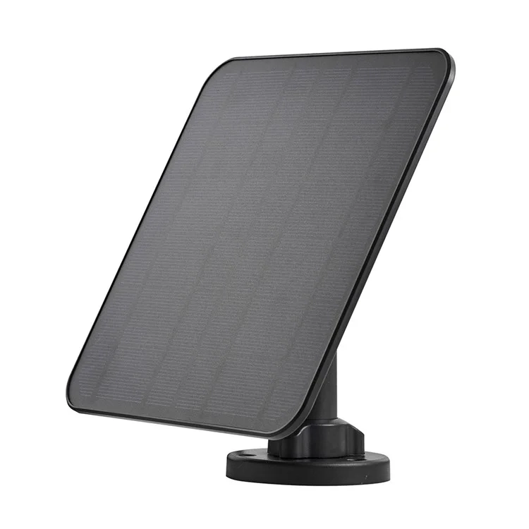 (5W) Solar Panel Sonnenkollektor mit USB-C Anschluss für Sicherheitskameras   Verstellbarer Halterung - Schwarz