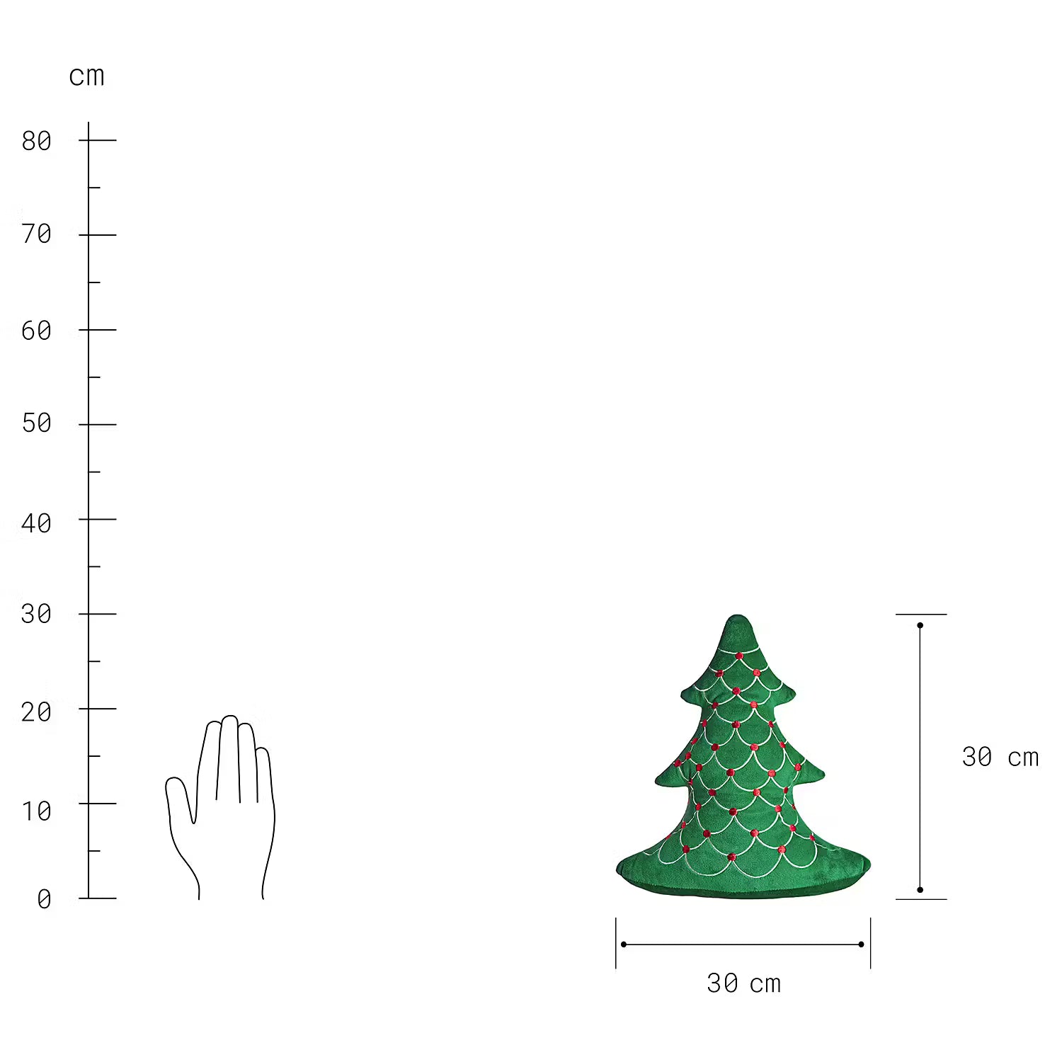 X-MAS Deko-Kissen Tanne