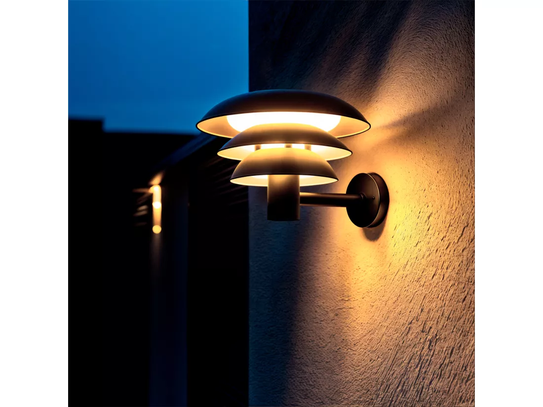 Applique Murale Extérieure Solaire LED 1.5W Aluminium Biel Noir