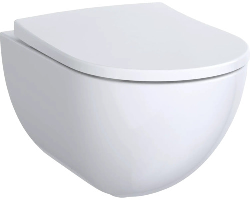 GEBERIT Acanto wandcloset, diepspoel, randloos, glanzend wit, KeraTect® speciaal glazuur, zonder toiletzitting, 500600018