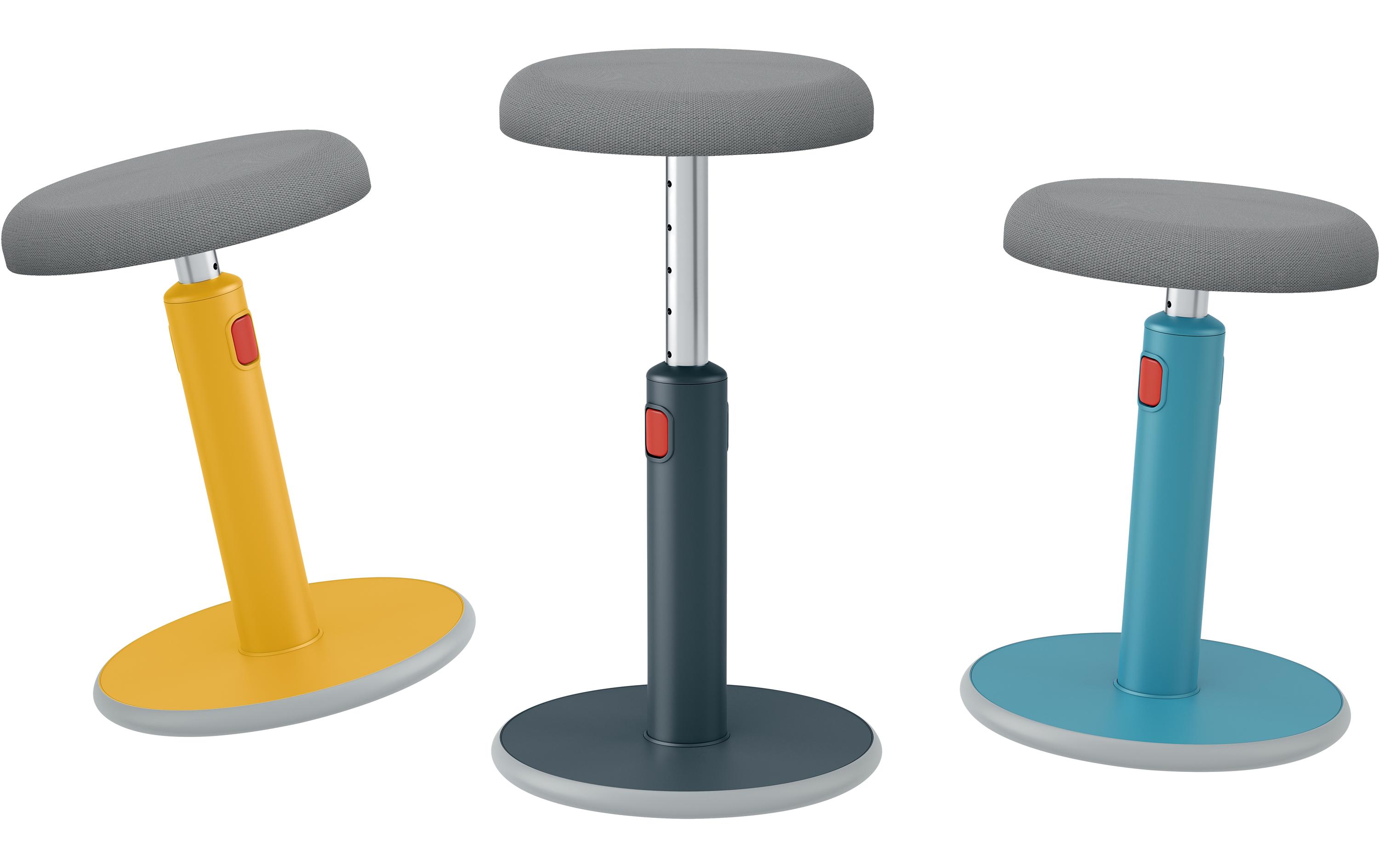 Ergo Cosy Active Sitz und Stehhocker Grau<br>Höhenverstellbarer, ergonomischer Hocker zum Sitzen und Stehen für eine verbesserte Muskelaktivität und bessere Körperhaltung