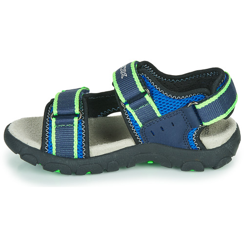 Geox - JR SANDAL STRADA - Bleu / Vert