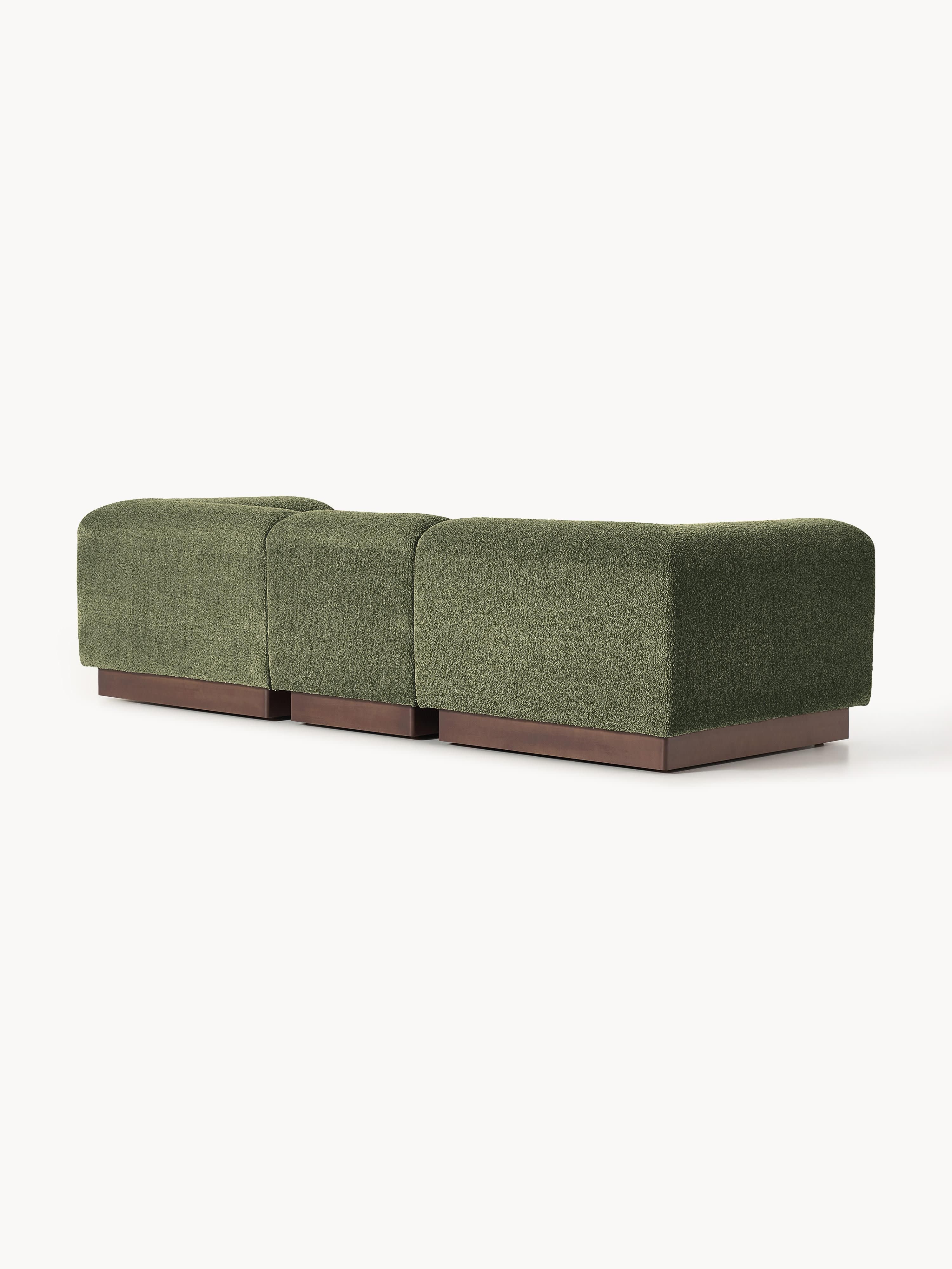 Modulaire bank Natalie (3-zits) van teddy-bouclé
