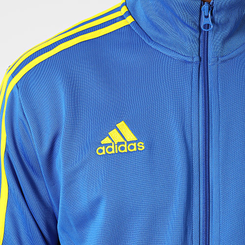 Veste Zippée A Bandes Brasil HN0914 Bleu