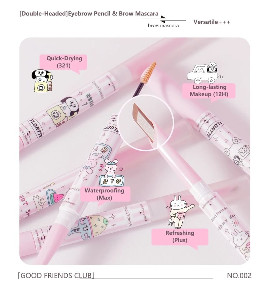FLORTTE - Special Edition 2 in 1 Wenkbrauwen Mascara (4-6)