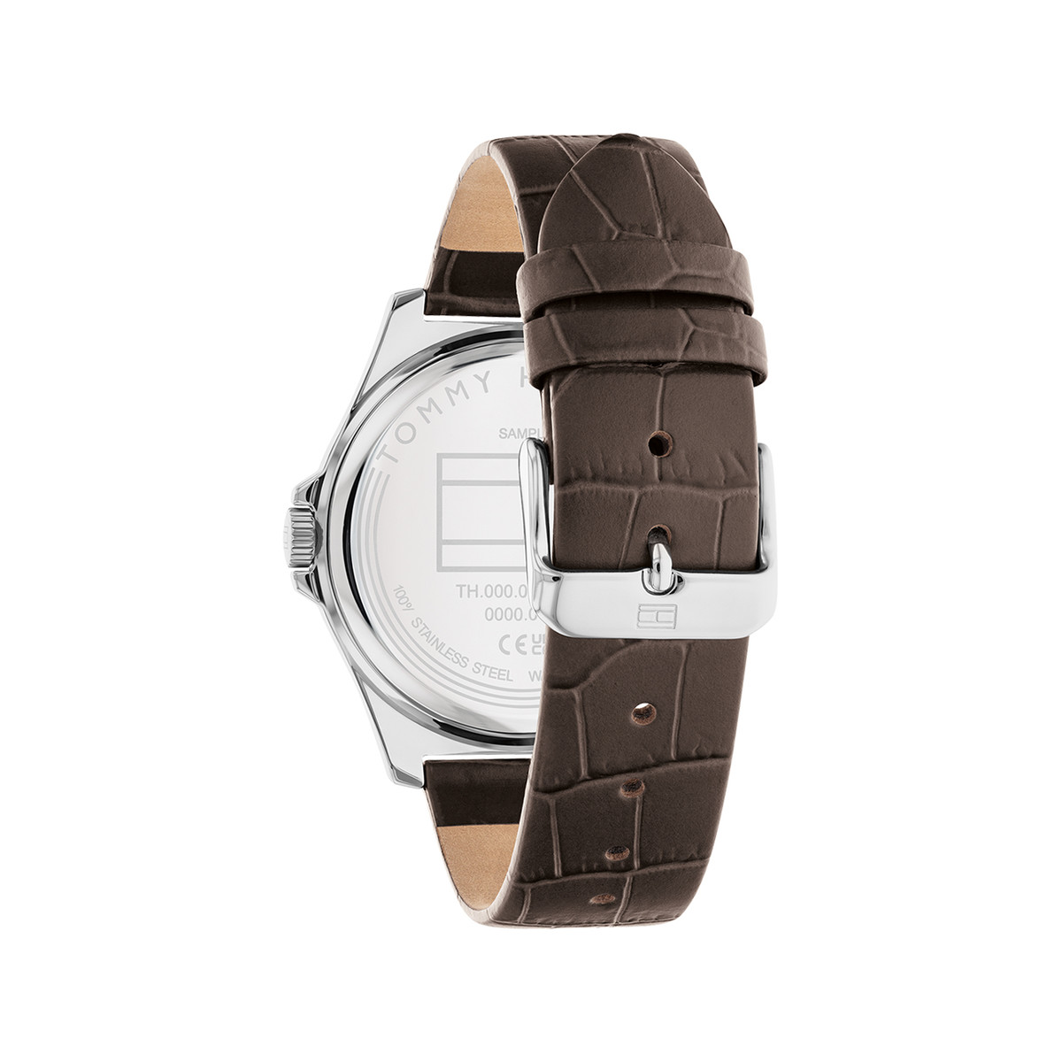 Montre TOMMY HILFIGER Norris homme acier bracelet cuir marron