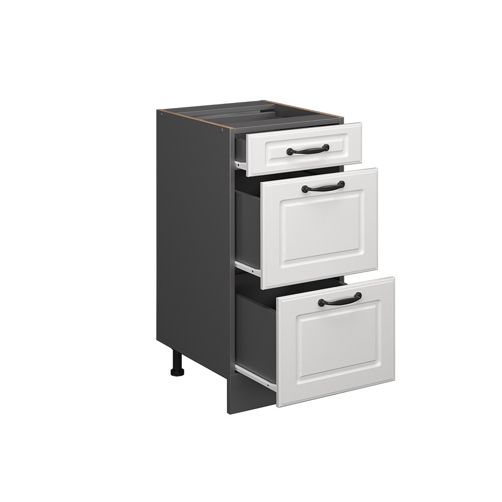 Vicco Schubladenunterschrank Küchenschrank Küchenzeile R-Line Landhaus 40 cm Anthrazit Weiß Schublade