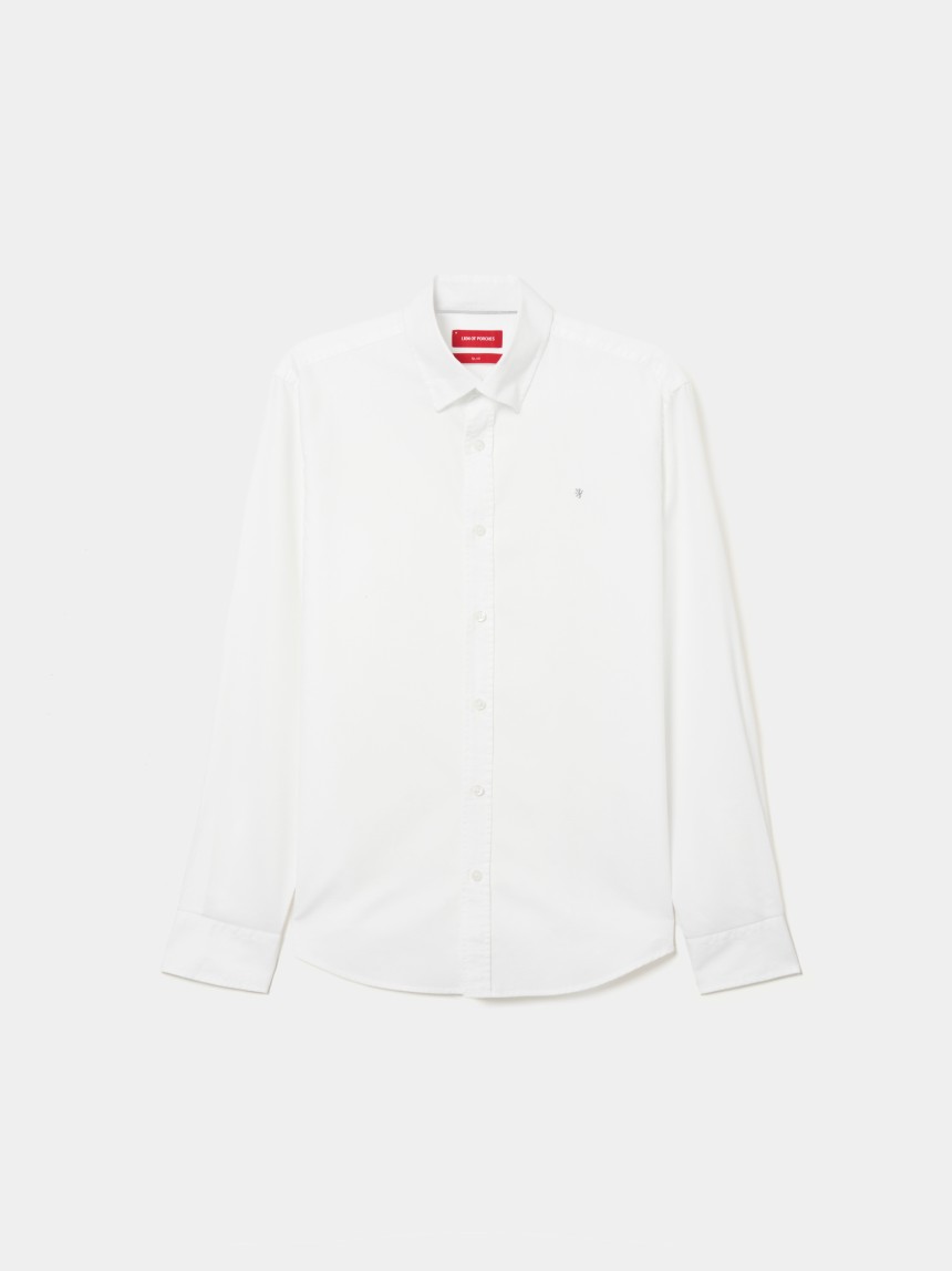 Camisa slim fit de algodão
