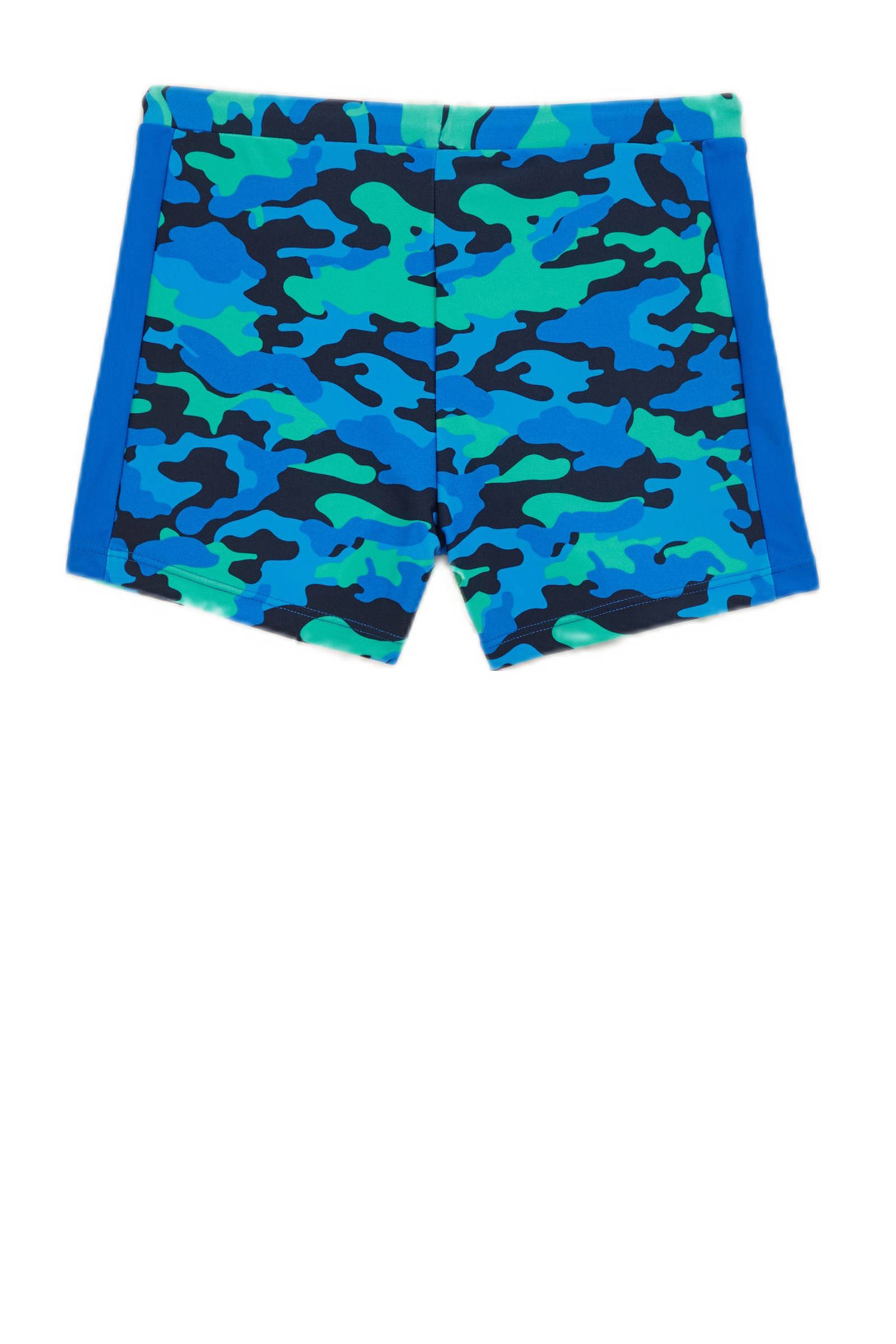 WE Fashion zwemboxer blauw/groen