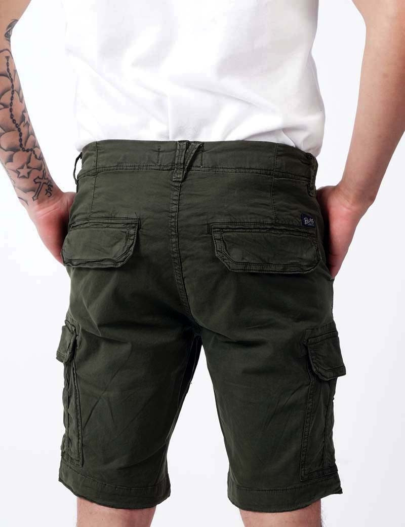 PETROL IND BERMUDA CARGO STRETCH DARK ARMY
