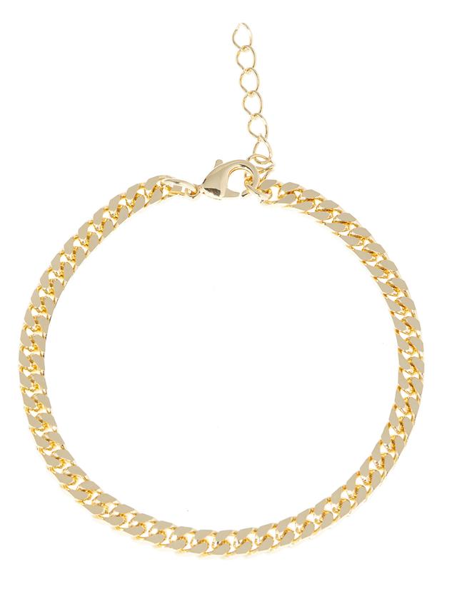 Armband-Set, Panzerketten, diamantiert, vergoldet, 2-teilig