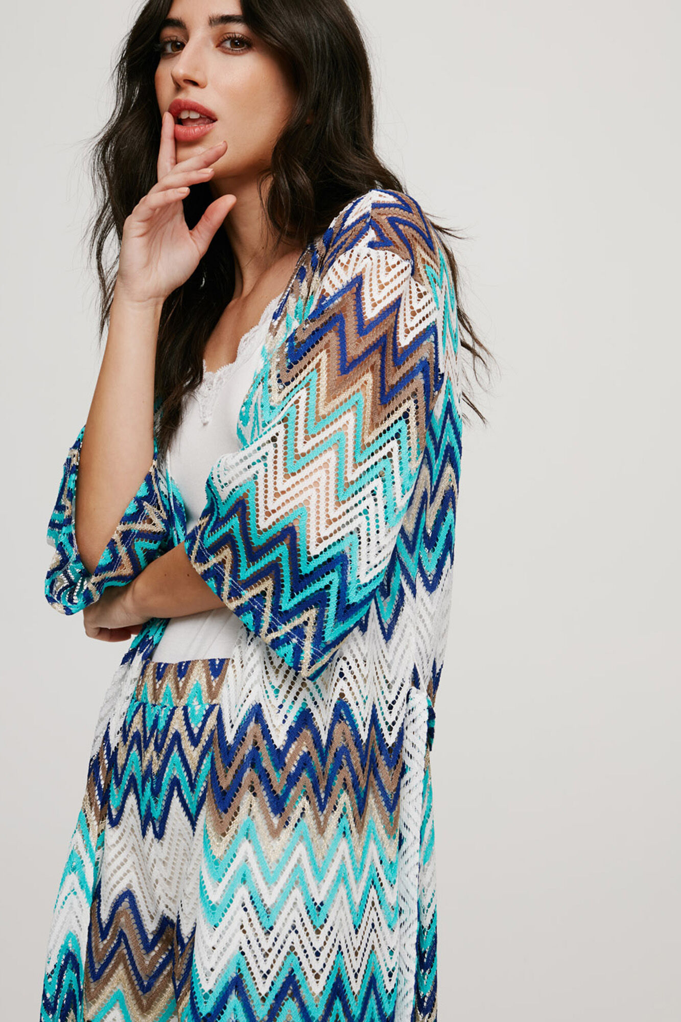 Kimono midi - Azul